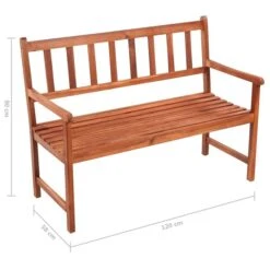 Banc De Jardin Avec Coussin 120 Cm Bois D'acacia Massif 35 -Esprit Plein Air banc de jardin avec coussin 120 cm bois d acacia massif 3666722419499 838085