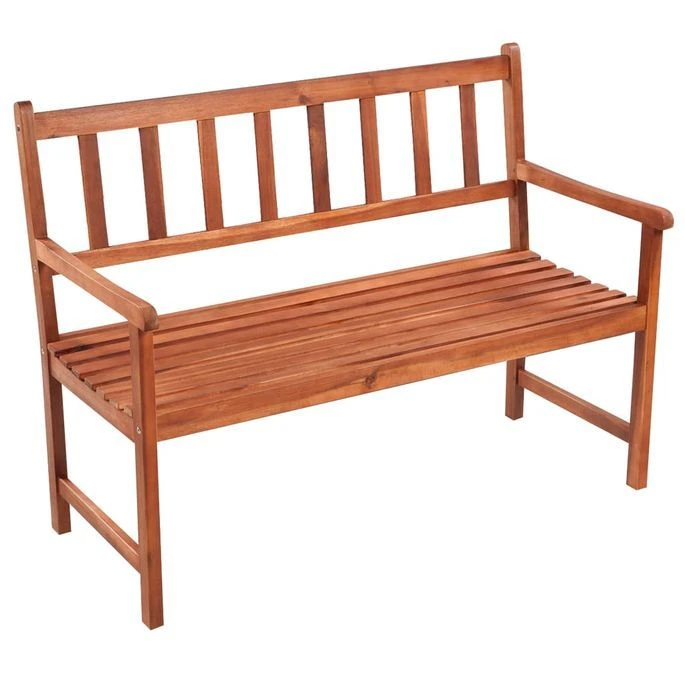 Banc De Jardin Avec Coussin 120 Cm Bois D'acacia Massif 38 2 Banc De Jardin Avec Coussin 120 Cm Bois D'acacia Massif 38 – Image 2