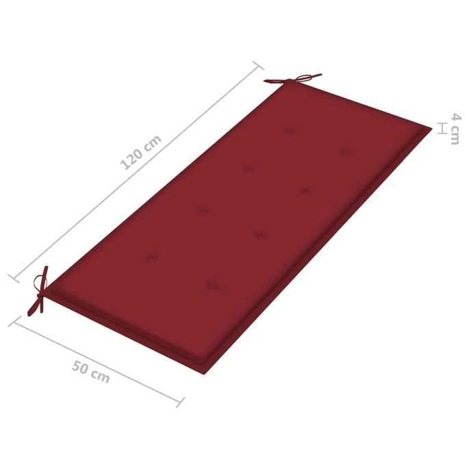 Banc De Jardin Avec Coussin 120 Cm Bois D'acacia Massif 38 9 Banc De Jardin Avec Coussin 120 Cm Bois D'acacia Massif 38 – Image 9