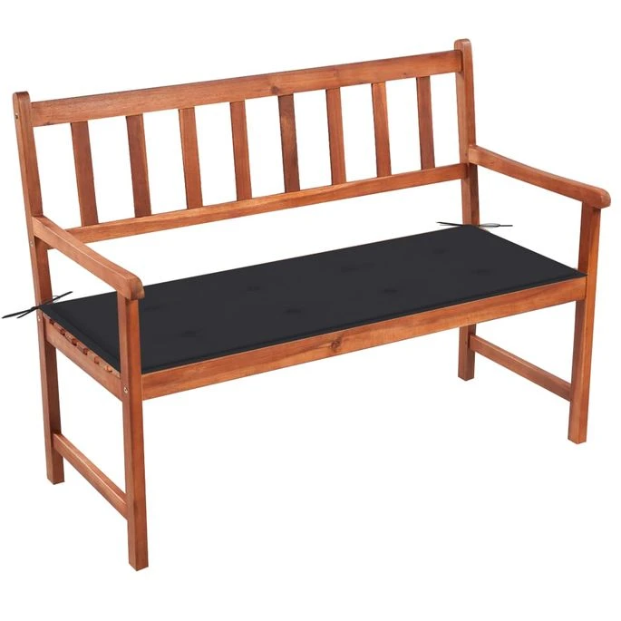 Banc De Jardin Avec Coussin 120 Cm Bois D'acacia Massif 24 1 Banc De Jardin Avec Coussin 120 Cm Bois D'acacia Massif 24