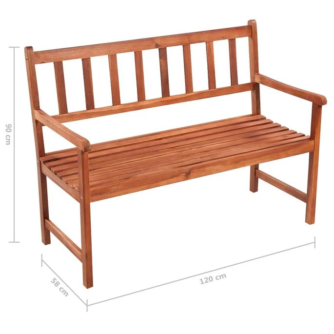 Banc De Jardin Avec Coussin 120 Cm Bois D'acacia Massif 24 8 Banc De Jardin Avec Coussin 120 Cm Bois D'acacia Massif 24 – Image 8