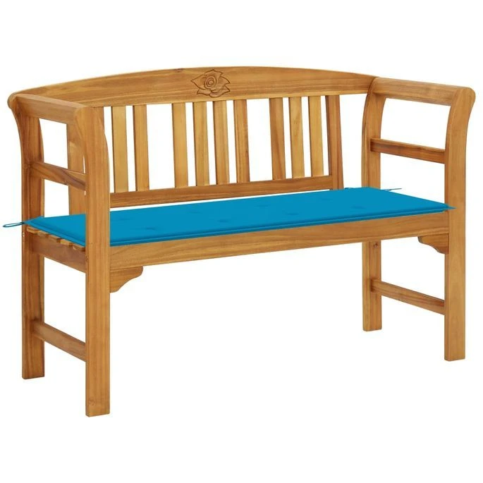 Banc De Jardin Avec Coussin 120 Cm Bois D'acacia Massif 80 1 Banc De Jardin Avec Coussin 120 Cm Bois D'acacia Massif 80