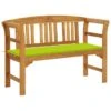 Banc De Jardin Avec Coussin 120 Cm Bois D'acacia Massif 53