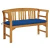 Banc De Jardin Avec Coussin 120 Cm Bois D'acacia Massif 62
