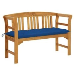 Banc De Jardin Avec Coussin 120 Cm Bois D'acacia Massif 62