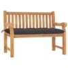 Banc De Jardin Avec Coussin 120 Cm Bois De Teck Massif 9