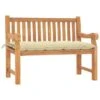 Banc De Jardin Avec Coussin 120 Cm Bois De Teck Massif 11