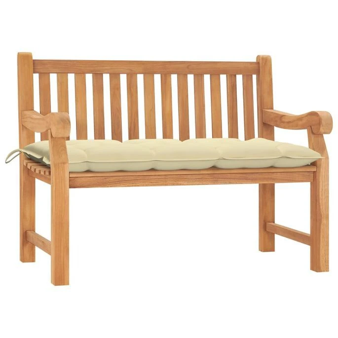 Banc De Jardin Avec Coussin 120 Cm Bois De Teck Massif 11 1 Banc De Jardin Avec Coussin 120 Cm Bois De Teck Massif 11