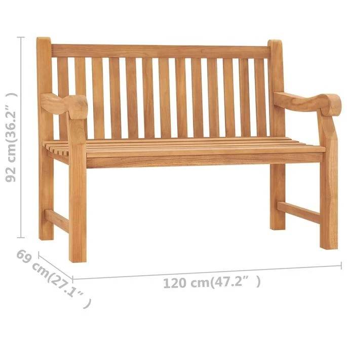 Banc De Jardin Avec Coussin 120 Cm Bois De Teck Massif 11 11 Banc De Jardin Avec Coussin 120 Cm Bois De Teck Massif 11 – Image 11