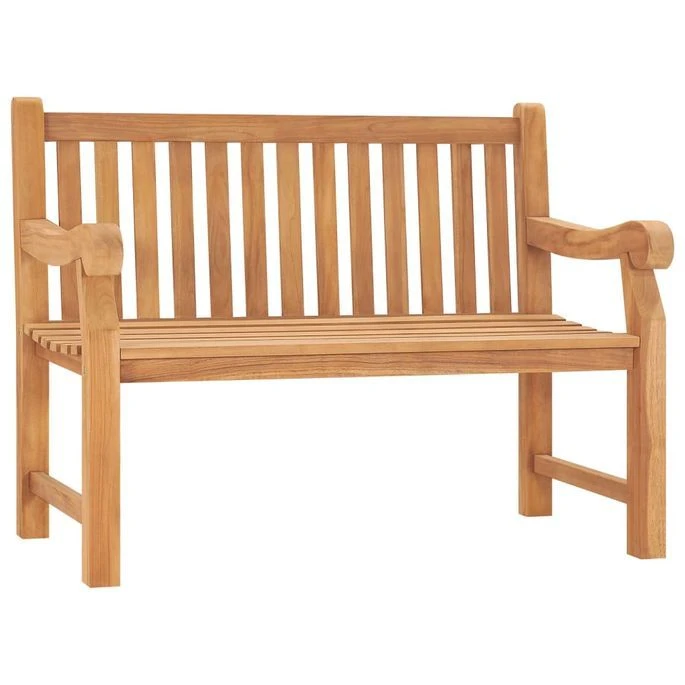 Banc De Jardin Avec Coussin 120 Cm Bois De Teck Massif 5 3 Banc De Jardin Avec Coussin 120 Cm Bois De Teck Massif 5 – Image 3