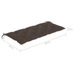 Banc De Jardin Avec Coussin 120 Cm Bois De Teck Massif -Esprit Plein Air banc de jardin avec coussin 120 cm bois de teck massif 8720286269022 831393