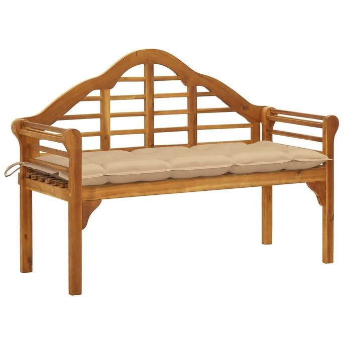 Banc De Jardin Avec Coussin 135 Cm Bois D'acacia Massif 10 1 Banc De Jardin Avec Coussin 135 Cm Bois D'acacia Massif 10