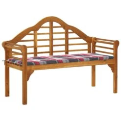 Banc De Jardin Avec Coussin 135 Cm Bois D'acacia Massif 8