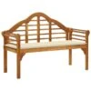Banc De Jardin Avec Coussin 135 Cm Bois D'acacia Massif 26