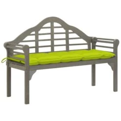 Banc De Jardin Avec Coussin 135 Cm Bois D'acacia Massif Gris 21