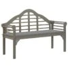 Banc De Jardin Avec Coussin 135 Cm Bois D'acacia Massif Gris 20
