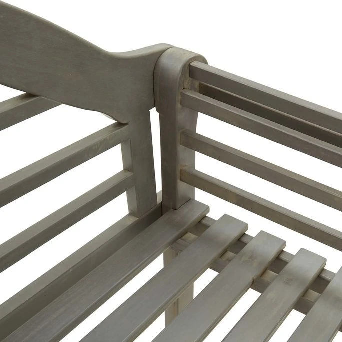 Banc De Jardin Avec Coussin 135 Cm Bois D'acacia Massif Gris 5 4 Banc De Jardin Avec Coussin 135 Cm Bois D'acacia Massif Gris 5 – Image 4