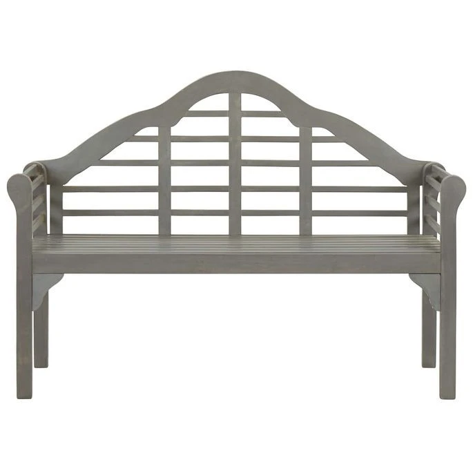 Banc De Jardin Avec Coussin 135 Cm Bois D'acacia Massif Gris 3 3 Banc De Jardin Avec Coussin 135 Cm Bois D'acacia Massif Gris 3 – Image 3