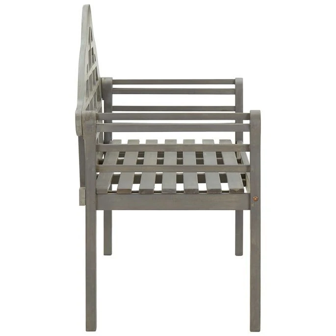 Banc De Jardin Avec Coussin 135 Cm Bois D'acacia Massif Gris 25 4 Banc De Jardin Avec Coussin 135 Cm Bois D'acacia Massif Gris 25 – Image 4