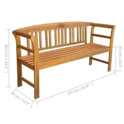 Banc De Jardin Avec Coussin 157 Cm Bois D'acacia Massif 12 -Esprit Plein Air banc de jardin avec coussin 157 cm bois d acacia massif 3666722416689 842300