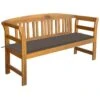 Banc De Jardin Avec Coussin 157 Cm Bois D'acacia Massif 19