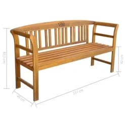 Banc De Jardin Avec Coussin 157 Cm Bois D'acacia Massif 19 -Esprit Plein Air banc de jardin avec coussin 157 cm bois d acacia massif 3666722416801 842169