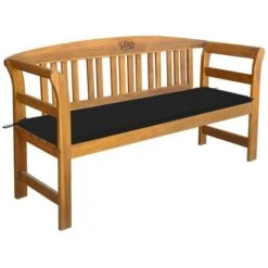 Banc De Jardin Avec Coussin 157 Cm Bois D'acacia Massif 18