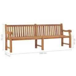 Banc De Jardin Avec Coussin 240 Cm Bois De Teck Massif 12 -Esprit Plein Air banc de jardin avec coussin 240 cm bois de teck massif 8720286269183 1264649