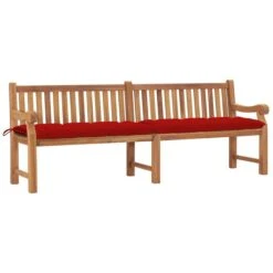 Banc De Jardin Avec Coussin 240 Cm Bois De Teck Massif 3