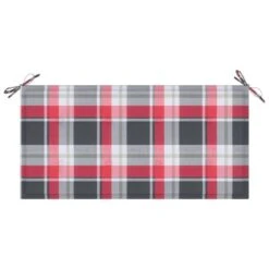 Banc De Jardin Avec Coussin à Carreaux Rouge 112 Cm Teck Massif -Esprit Plein Air banc de jardin avec coussin a carreaux rouge 112 cm teck massif 3666722424981 828766