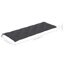Banc De Jardin Avec Coussin Anthracite 150 Cm Teck Massif 4 -Esprit Plein Air banc de jardin avec coussin anthracite 150 cm teck massif 3666722424721 829270
