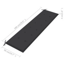 Banc De Jardin Avec Coussin Anthracite 175 Cm Teck Massif 2 -Esprit Plein Air banc de jardin avec coussin anthracite 175 cm teck massif 8720286267080 829951