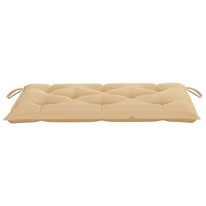 Banc De Jardin Avec Coussin Beige 112 Cm Bois De Teck Massif 8 Banc De Jardin Avec Coussin Beige 112 Cm Bois De Teck Massif – Image 8