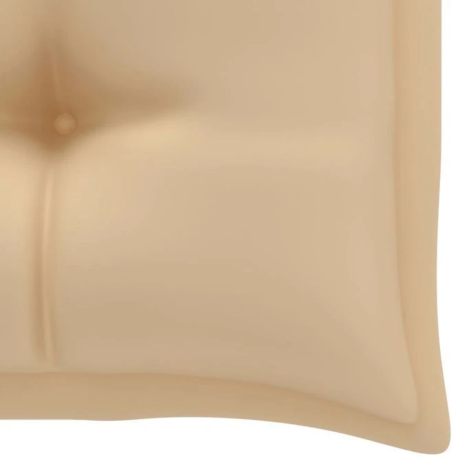 Banc De Jardin Avec Coussin Beige 112 Cm Bois De Teck Massif 9 Banc De Jardin Avec Coussin Beige 112 Cm Bois De Teck Massif – Image 9