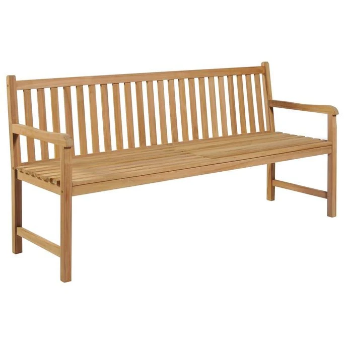 Banc De Jardin Avec Coussin Beige 175 Cm Bois De Teck Massif 2 Banc De Jardin Avec Coussin Beige 175 Cm Bois De Teck Massif – Image 2