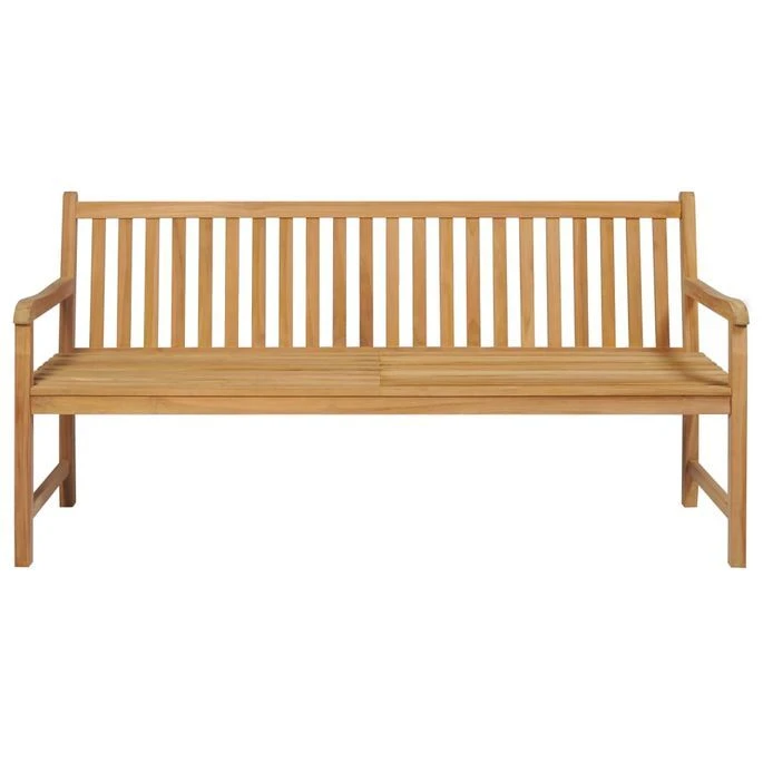 Banc De Jardin Avec Coussin Beige 175 Cm Bois De Teck Massif 3 Banc De Jardin Avec Coussin Beige 175 Cm Bois De Teck Massif – Image 3