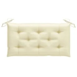 Banc De Jardin Avec Coussin Blanc Crème 112 Cm Bois De Teck -Esprit Plein Air banc de jardin avec coussin blanc creme 112 cm bois de teck 3666722424943 828806