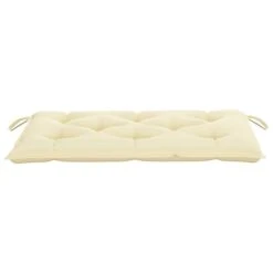 Banc De Jardin Avec Coussin Blanc Crème 112 Cm Bois De Teck -Esprit Plein Air banc de jardin avec coussin blanc creme 112 cm bois de teck 3666722424943 828808