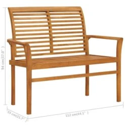 Banc De Jardin Avec Coussin Blanc Crème 112 Cm Bois De Teck -Esprit Plein Air banc de jardin avec coussin blanc creme 112 cm bois de teck 3666722424943 828810