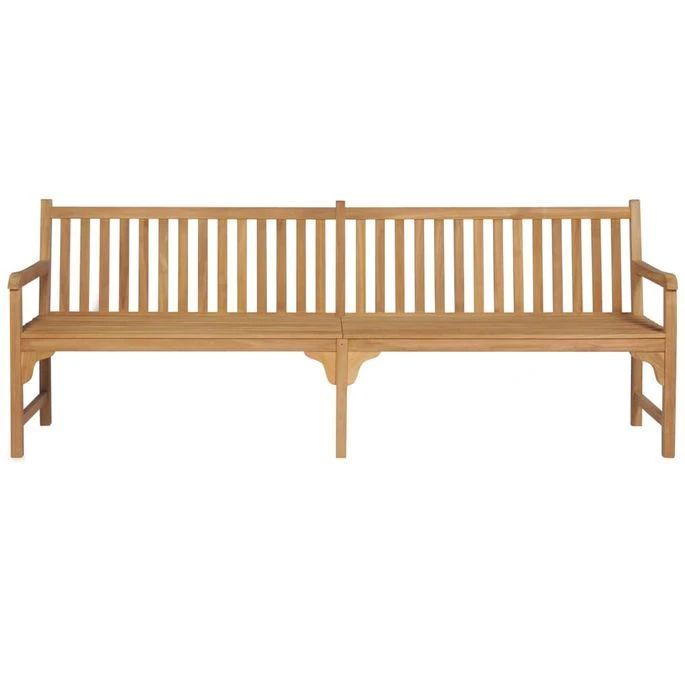 Banc De Jardin Avec Coussin Bleu 240 Cm Bois De Teck Massif 3 Banc De Jardin Avec Coussin Bleu 240 Cm Bois De Teck Massif – Image 3