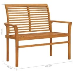 Banc De Jardin Avec Coussin Bleu Clair 112 Cm Bois De Teck -Esprit Plein Air banc de jardin avec coussin bleu clair 112 cm bois de teck 3666722424929 828832