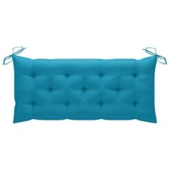 Banc De Jardin Avec Coussin Bleu Clair 120 Cm Bois De Teck 2 -Esprit Plein Air banc de jardin avec coussin bleu clair 120 cm bois de teck 8720286267547 830386