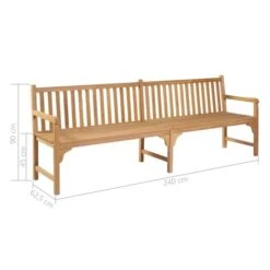 Banc De Jardin Avec Coussin Bordeaux 240 Cm Bois De Teck Massif -Esprit Plein Air banc de jardin avec coussin bordeaux 240 cm bois de teck massif 3666722869966 830805
