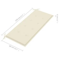 Banc De Jardin Avec Coussin Crème 240 Cm Bois De Teck Massif -Esprit Plein Air banc de jardin avec coussin creme 240 cm bois de teck massif 3666722870245 830736