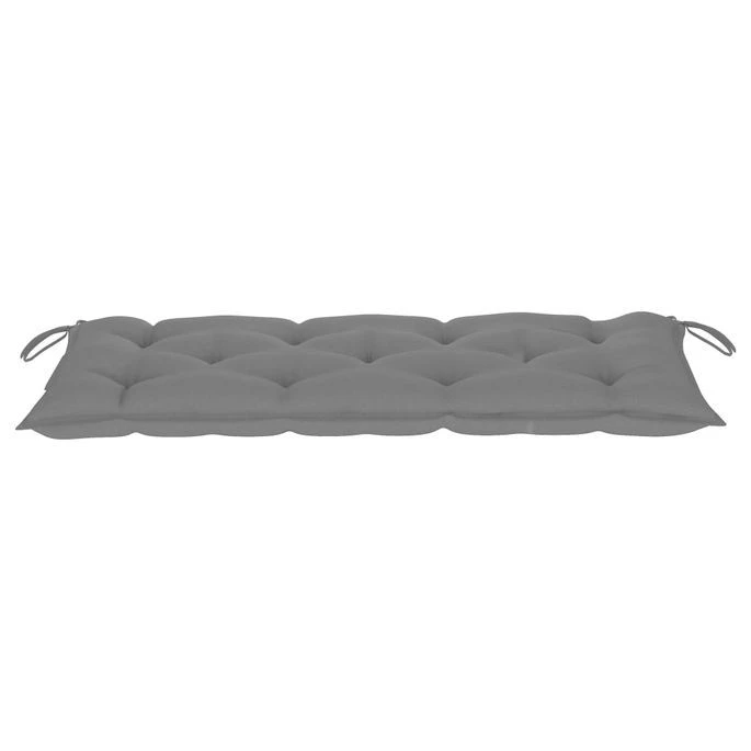 Banc De Jardin Avec Coussin Gris 120 Cm Bois De Teck Massif 4 7 Banc De Jardin Avec Coussin Gris 120 Cm Bois De Teck Massif 4 – Image 7