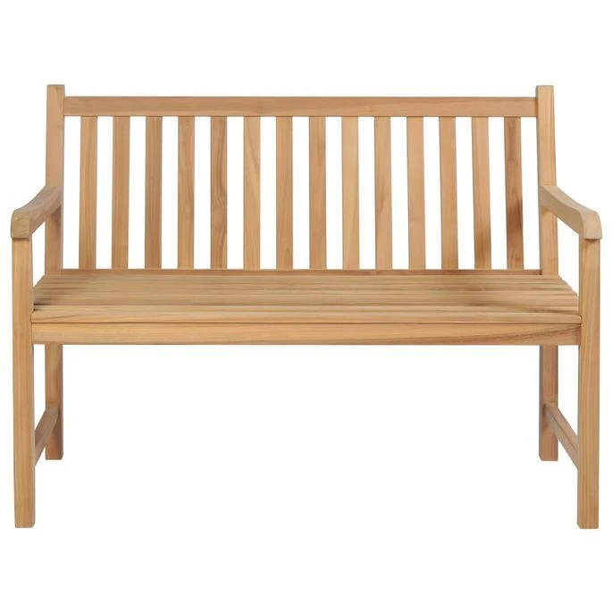 Banc De Jardin Avec Coussin Noir 120 Cm Bois De Teck Massif 6 3 Banc De Jardin Avec Coussin Noir 120 Cm Bois De Teck Massif 6 – Image 3