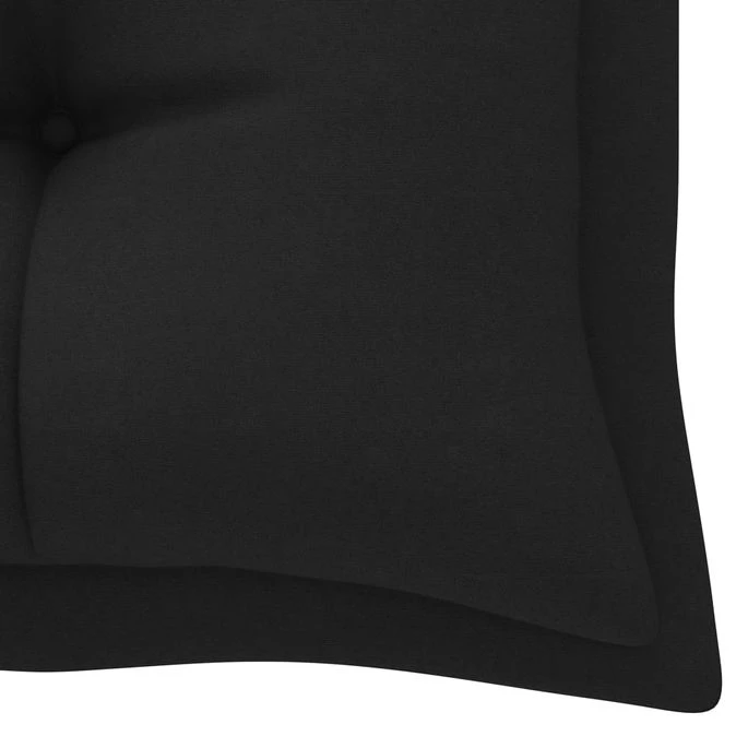 Banc De Jardin Avec Coussin Noir 175 Cm Bois De Teck Massif 9 Banc De Jardin Avec Coussin Noir 175 Cm Bois De Teck Massif – Image 9
