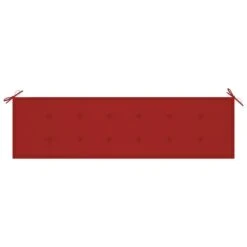 Banc De Jardin Avec Coussin Rouge 175 Cm Bois De Teck Massif -Esprit Plein Air banc de jardin avec coussin rouge 175 cm bois de teck massif 8720286267141 830002