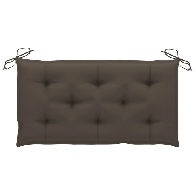 Banc De Jardin Avec Coussin Taupe 112 Cm Bois De Teck Massif 6 Banc De Jardin Avec Coussin Taupe 112 Cm Bois De Teck Massif – Image 6