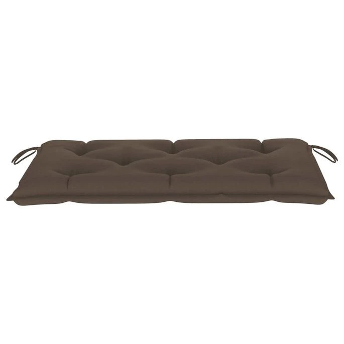 Banc De Jardin Avec Coussin Taupe 112 Cm Bois De Teck Massif 8 Banc De Jardin Avec Coussin Taupe 112 Cm Bois De Teck Massif – Image 8